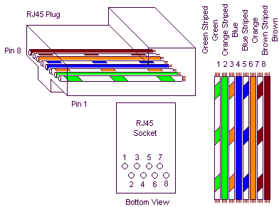 Cat5 Wiring on Diagram Of Correct Color Alignment For Making Cat5e Network Cable